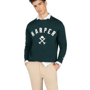 HARPER AND NEYER SUDADERA HOMBRE 404125026 VERDE BOTELLA