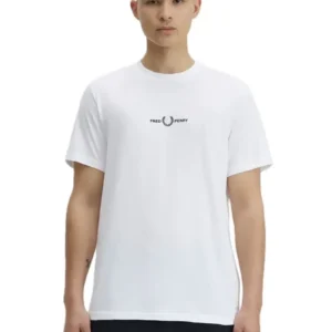 FRED PERRY CAMISETA HOMBRE M4580 100 BLANCO