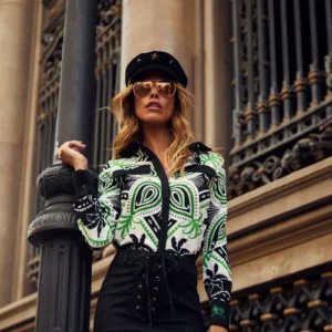 CAMALEONICA FALDA MUJER FALDA AMBAR NEGRO